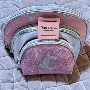 Juicy Couture Pink and Silver Bag trio